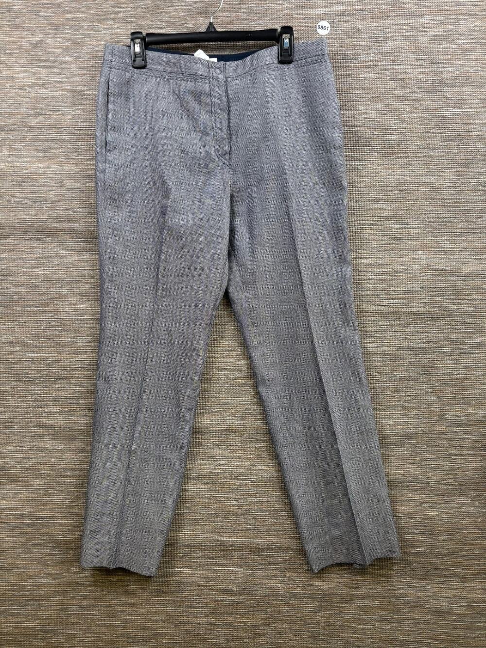 Armani Collezioni Wool Blend Womens Gray Career Pants Size 10 Italy Made